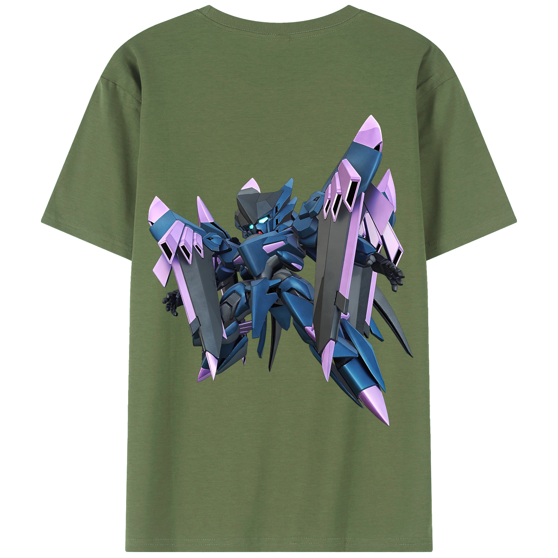 （画像用） 機動戦士ガンダム Mobile Suit Gundam 綿100％ メンズ半袖Tシャツ（バックプリント） 通気性